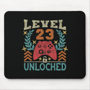 Gaming-Vintage-Geschenk zum 23. Geburtstag, 23-jäh Mousepad