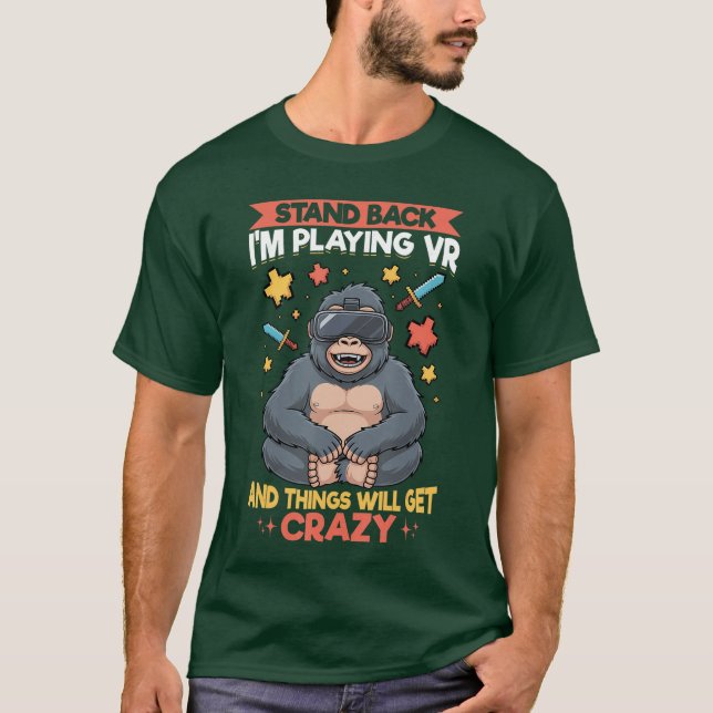 Gaming-VR-Gamerin T-Shirt (Vorderseite)