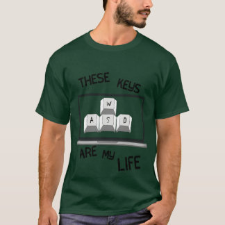 Gaming WASD lustig lustig T-Shirt