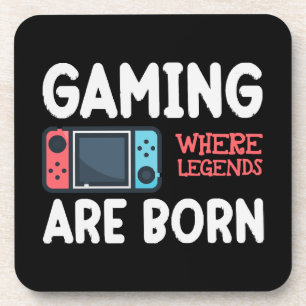 Gaming, wo Legenden geboren werden Getränkeuntersetzer
