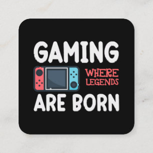Gaming, wo Legenden geboren werden Quadratische Visitenkarte