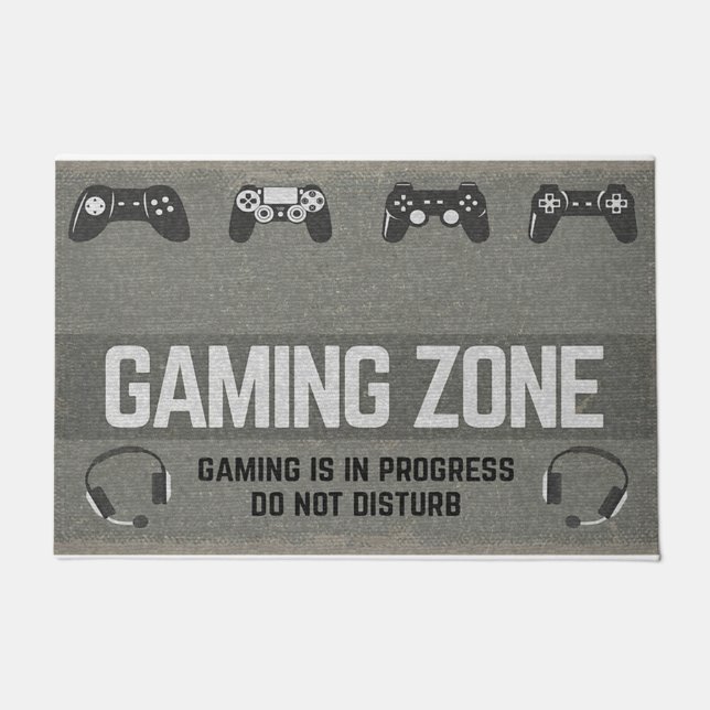 Gaming Zone Mat, Spielzimmer Dekoration Doormat Fußmatte (Vorderseite)