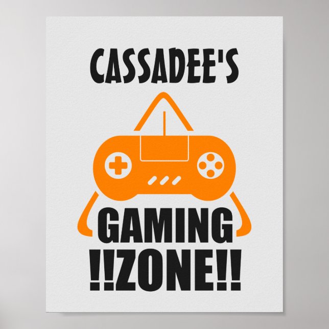Gaming Zone Personalisiert Poster (Vorne)