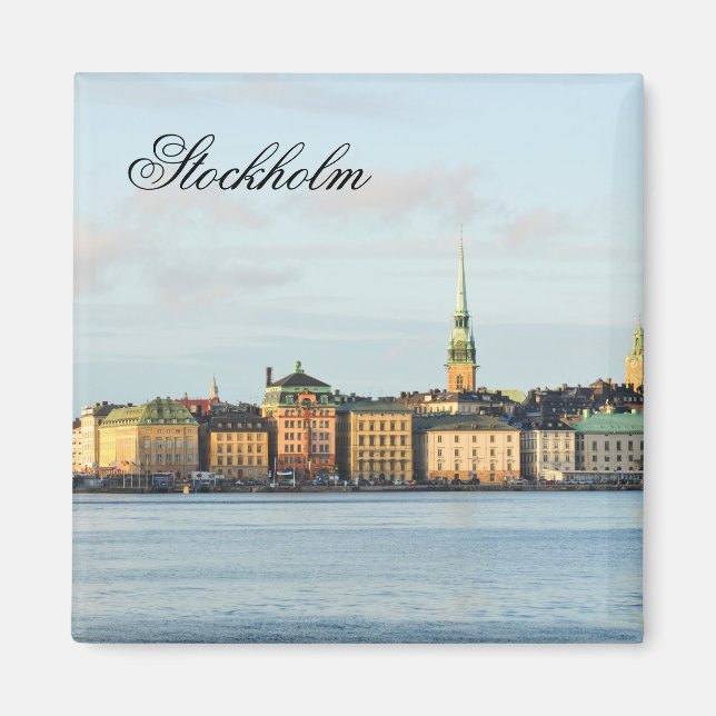 Gamla Stan in Stockholm, Schweden Magnet (Vorne)