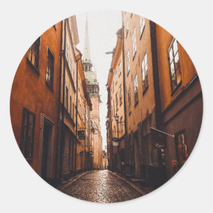 Gamla Stan, Stockholm, Schweden  Runder Aufkleber