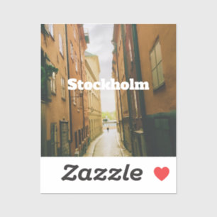 Gamla Stan, Stockholm Souvenir, Retro Europäisch Aufkleber