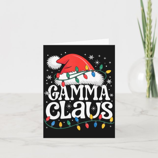 Gamma Claus Funny Xmas Christmas Grandma Holiday S Karte (Vorderseite)