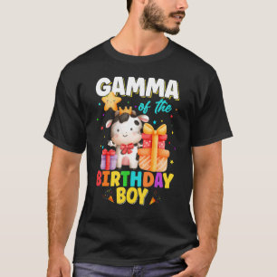 Gamma des Geburtstagsjungen Kuh Bauernhof Tiere Fa T-Shirt