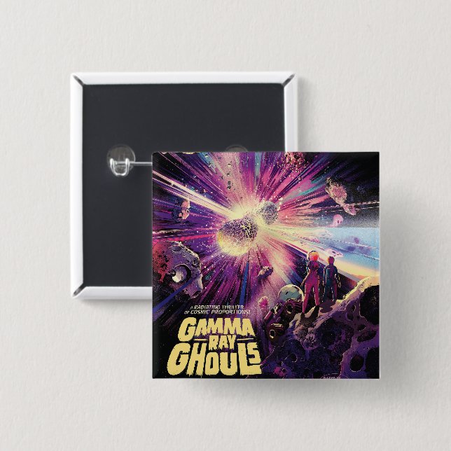 Gamma Ray Burst Pulsars Kilonova Kosmische Kollisi Button (Vorne & Hinten)