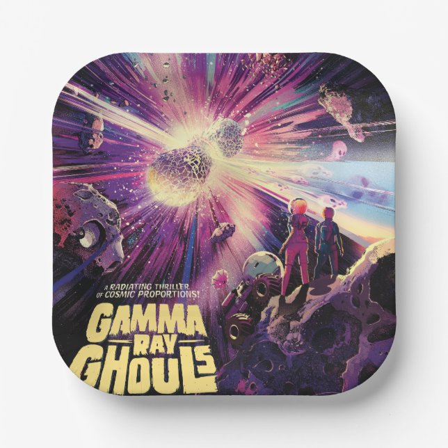 Gamma Ray Burst Pulsars Kilonova Kosmische Kollisi Pappteller (Vorderseite)