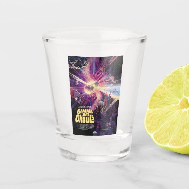 Gamma Ray Burst Pulsars Kilonova Kosmische Kollisi Schnapsglas (Vorderseite)