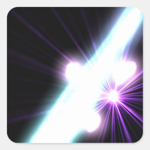 Gammastrahlen in galaktischen Kernen 3 Quadratischer Aufkleber