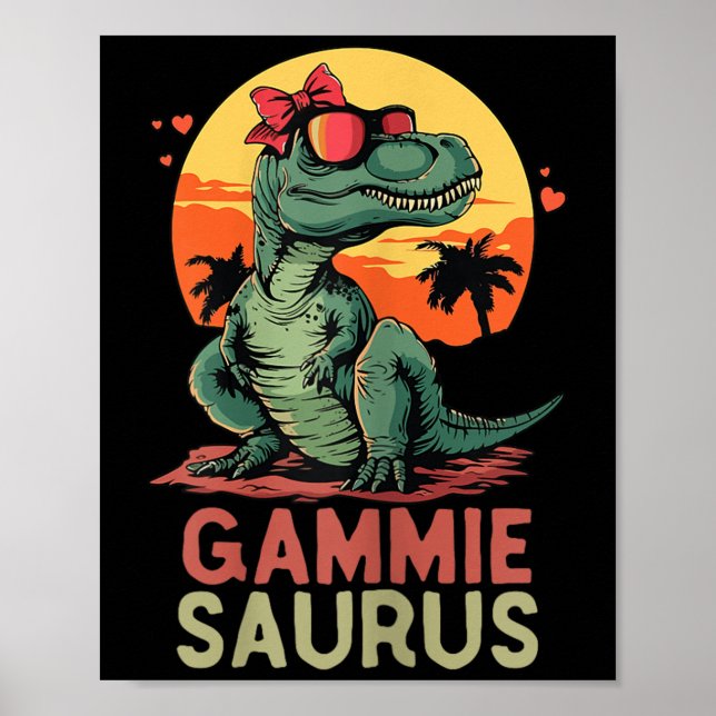 Gammiesaurus Dino Dinosaur Gammie-saurus T-rex Spa Poster (Vorne)