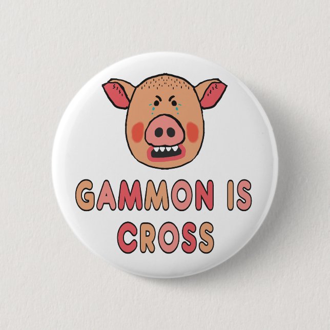 Gammon ist Kreuz Button (Vorderseite)