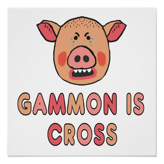 Gammon ist Kreuz Poster (Vorderseite)
