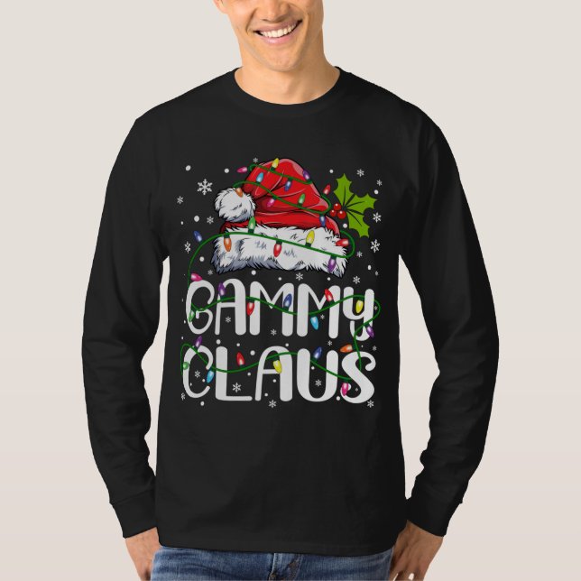 Gammy Claus Weihnachts-Weihnachtsmannmütze Matchin T-Shirt (Vorderseite)