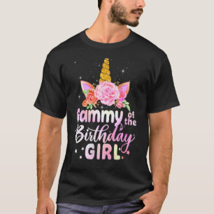 Gammy of the Birthday Girls Niedlich Unicorn T-Shirt