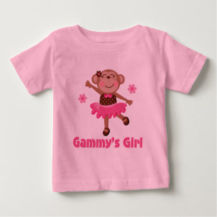 Gammy's Girl Grandchild Monkey Ballerina Tutu T-Sh Baby T-shirt