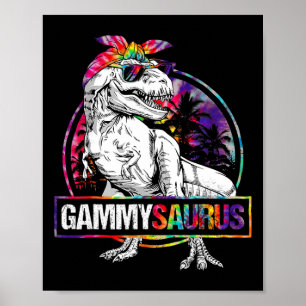 Gammysaurus Dinosaur Gammy Saurus Familie passend  Poster