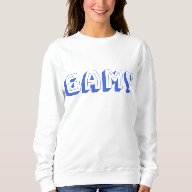 GAMY® Royal blue Logo Damen Sweatshirt (Vorderseite)