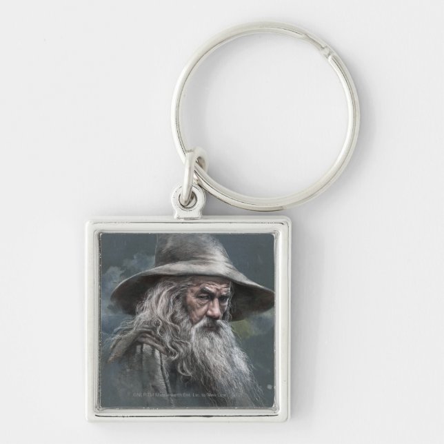 Gandalf Illustration Schlüsselanhänger (Vorne)