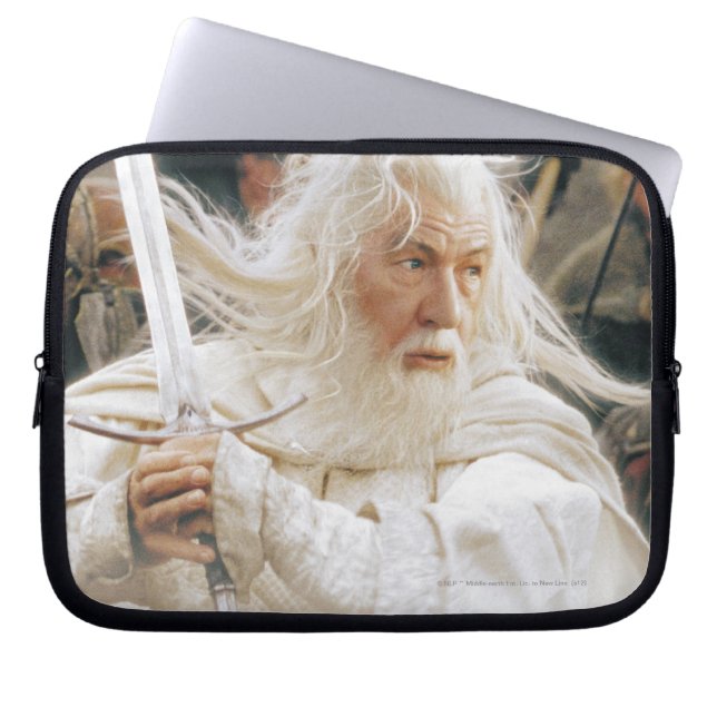 GANDALF™ Kampf mit Schwert Laptopschutzhülle (Vorderseite)