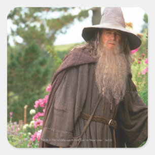 GANDALF™ mit Hut Quadratischer Aufkleber