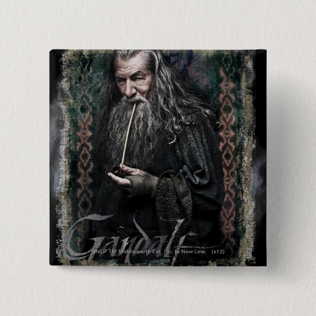 Gandalf mit Namen Button (Vorderseite)