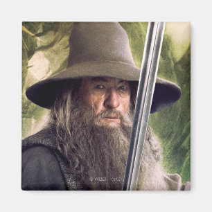 Gandalf mit Personal und Schwert Magnet