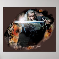 Gandalf mit Schwert in der Schlacht