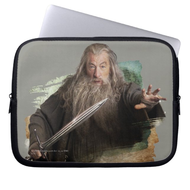 Gandalf mit Schwert Laptopschutzhülle (Vorderseite)
