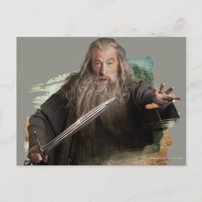 Gandalf mit Schwert Postkarte (Vorderseite)