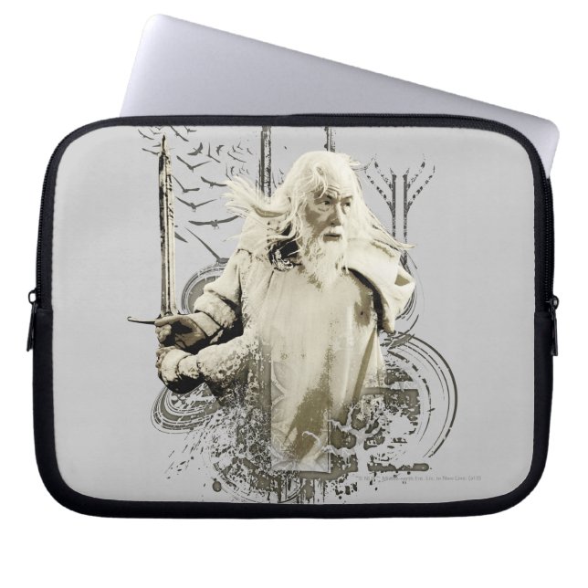 GANDALF™ mit Schwertvektor Laptopschutzhülle (Vorderseite)