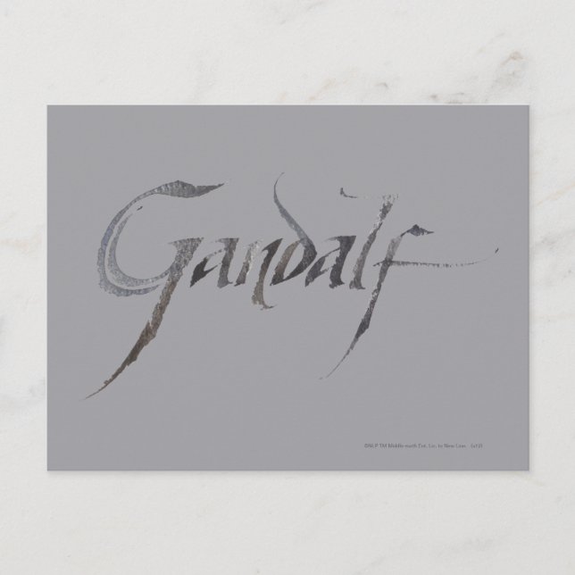 Gandalf Name Textured Postkarte (Vorderseite)