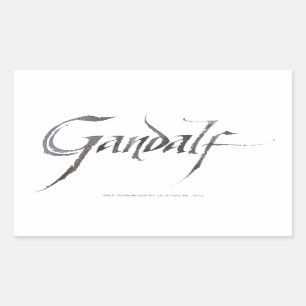 Gandalf Name Textured Rechteckiger Aufkleber