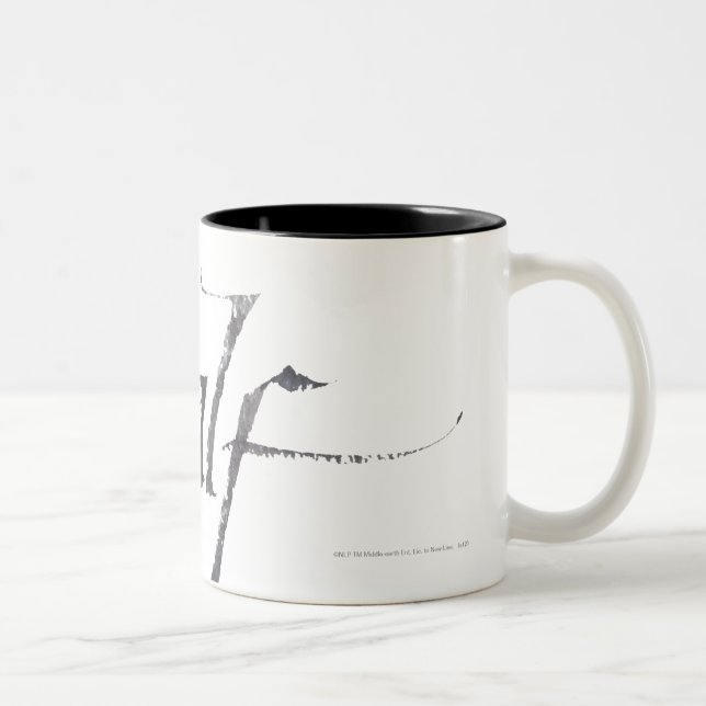 Gandalf Name Textured Zweifarbige Tasse (Rechts)