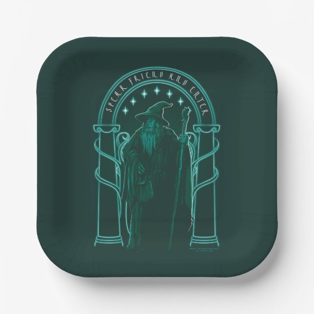 GANDALF™ "Speak Friend And Enter" Doors of Durin Pappteller (Vorderseite)