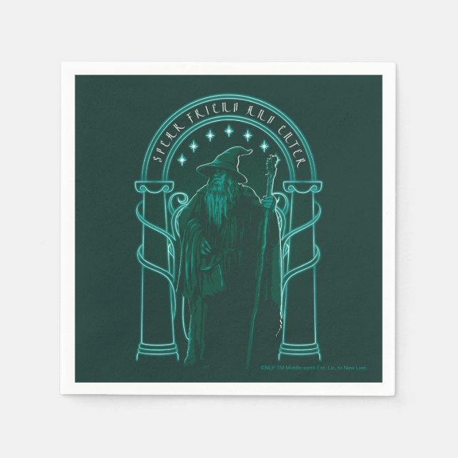 GANDALF™ "Speak Friend And Enter" Doors of Durin Serviette (Vorderseite)