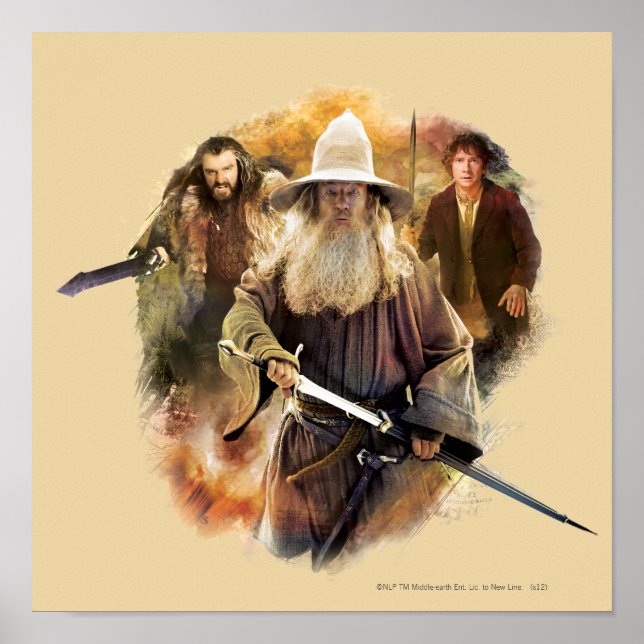 Gandalf, THORIN OAKENSHIELD™ & BILBO BAGGINS™ Poster (Vorne)