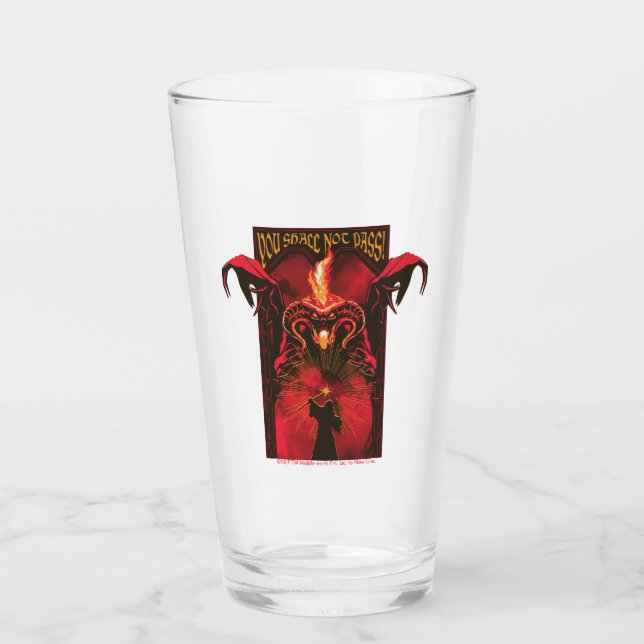 GANDALF™ Vs Balrog "You Shall Not Pass" Graphic Glas (Vorderseite)