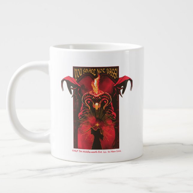 GANDALF™ Vs Balrog "You Shall Not Pass" Graphic Jumbo-Tasse (Links)