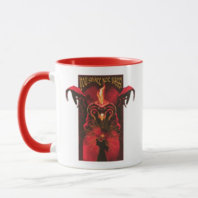 GANDALF™ Vs Balrog "You Shall Not Pass" Graphic Tasse (Links)