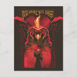GANDALF™ VS Balrog "You will not pass" Grafik Postkarte