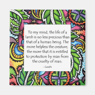 Gandhi Animal Zitat Magnet