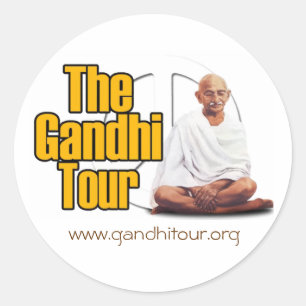 Gandhi Ausflug-Aufkleber Runder Aufkleber