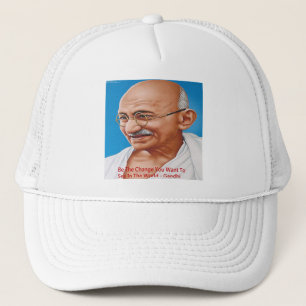 Gandhi & Be the Change Zitat Truckerkappe