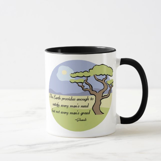 Gandhi Erdzitat Tasse (Rechts)