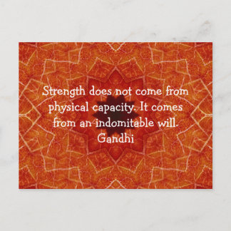 Gandhi Inspirational Motivierend Quotation Postkarte
