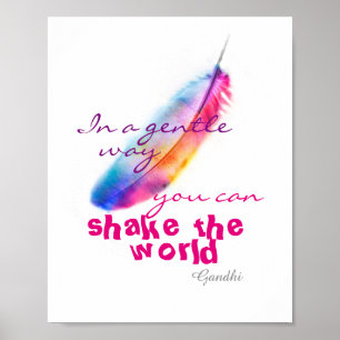 Gandhi inspirierende Zitat Poster farbenfrohe Fede