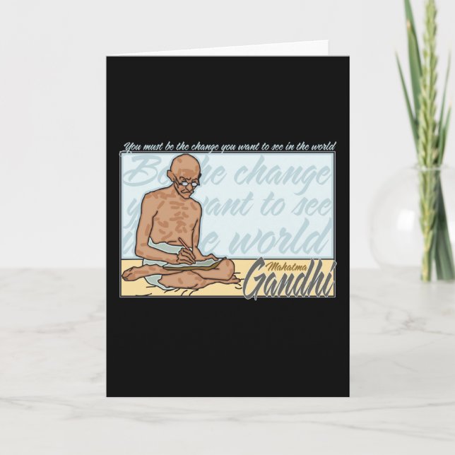 Gandhi ist das Änderungs-Zitat Karte (Vorderseite)
